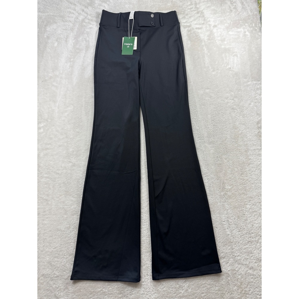 NWT Halara Womens Flare High Waisted Solid Black Pants S tall Meas: 27x33